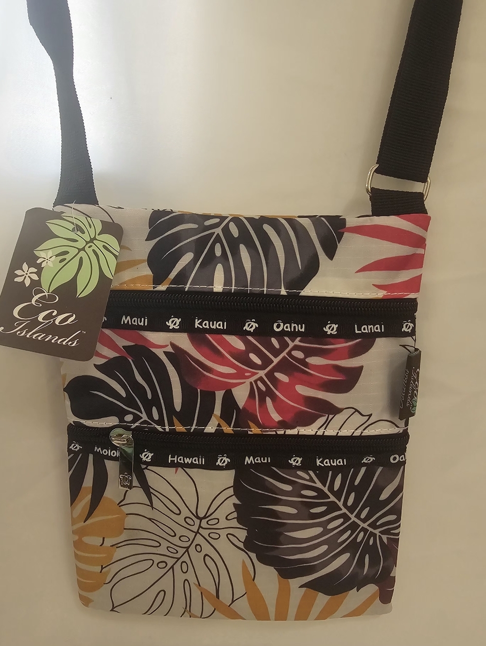 Tropical Leaf Crossbody Bag in Multicolor